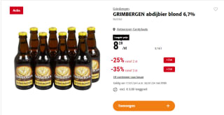[België] 3 verpakkingen van 8x33cl Grimbergen Blond voor €16,15