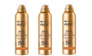 3 Botes de Garnier Delial Ideal Bronze Bruma Protectora Bronceadora [0% Alcohol]. Muy Alta Protección FPS 50. Secado rápido. Para cuerpo y rostro. Invisible para todo tipo de piel. Muy resistente al agua. 150 ml por 18.41€