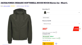 JACK&JONES softshell jas (Large) voor €30,37