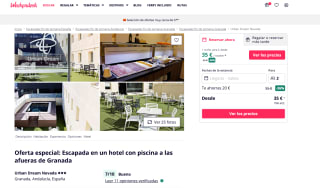 Escapada en hotel con piscina a las afueras de Granada desde 35€ para 2 personas con Weekendesk