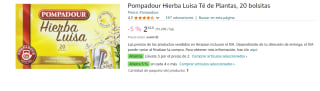 3 Paquetes de Hierba Luisa en bolsitas Pompadour 20 ud. por 4.98€