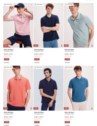 Envío Gratis, 2×25€ Polos Milano y Springfield y 2×55€ Polos Pedro del Hierro.