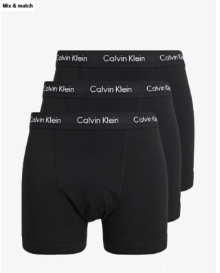 Lot de 3 calecons Calvin Klein à 46,95€