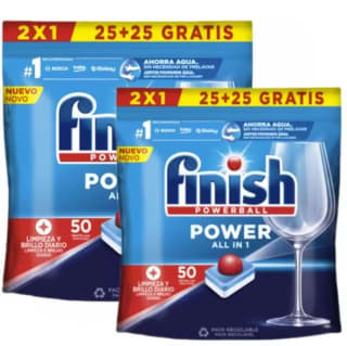 Finish Power All in 1, Pastillas para lavavajillas (100 Pastillas) por 12,67€