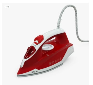 Plancha TESLA IR200R (2200 W, chorro de 90 g/min, tecnología de suela de cerámica, capacidad del depósito de agua de 300 ml, antical, antigoteo, botón de pulverización) por 15.29€ (Cuenta Nueva 9.17€)