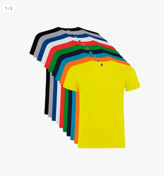 Pack 10 Camisetas manga corta 100% algodón para hombre por 17.04€