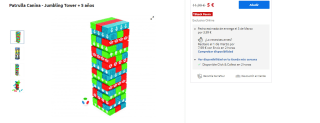 Patrulla Canina Torre De Colores Jenga por 5€