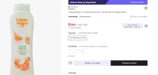 Creatina Monohidrato en Polvo de HSN Sin Sabor 500 g + Gel de Ducha por 7,49€