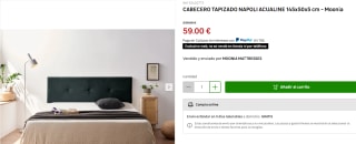 Cabecero tapizado Napoli Acualine por 59€