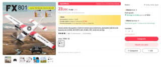 FX801 Airplane Cessna 182 2.4GHz 2CH RC Airplane Aircraft por 23,09€