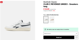 Sneakers Reebok Classic CLUB C REVENGE” voor €39,95 bij Zalando