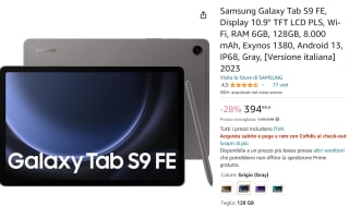 Samsung Galaxy Tab S9 FE voor €394,99 bij Amazon.it