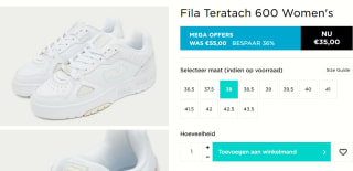 Fila Teratach 600 dames sneakers voor €35 bij JDsports