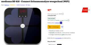 Medisana BS 418 Connect lichaamsanalyse weegschaal met WiFi voor €9,95 bij Bol
