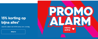15% korting op bijna alles bij Hema