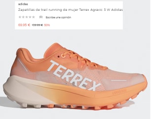 Zapatillas de trail running de mujer Terrex Agravic 3 W Adidas por 69.95€