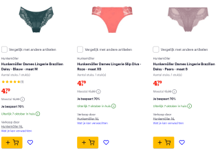 Tot 70% korting op Hunkemöller ondergoed