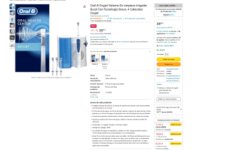 Irrigador Oxyjet de Oral-B, 4 Cabezales Oxyjet por solo 39,95€