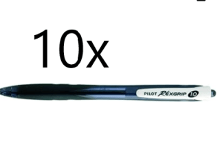 Caja 10 ud PILOT 252964 Begreen - Bolígrafo Reciclado Rexgrip retráctil 1,0 mm Tip color negro por 4,91€