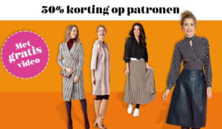 30% korting op naaipatronen (+ gratis instructievideo) bij Knipmode