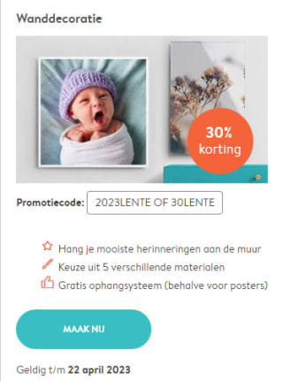 2=1 op fotoboeken & 30% korting op wanddecoratie bij Albelli