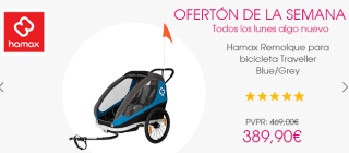 Remolque para bicicleta gemelar Traveller por 389,90€