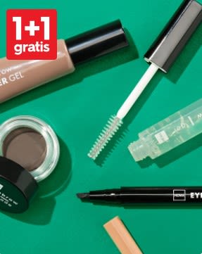 1+1 gratis op wenkbrauw make-up bij HEMA