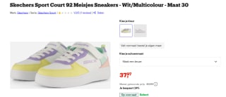 Kids Skechers sneakers wit/pastel voor €37,97 bij Bol.