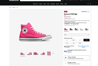 Zapatillas Mujer Converse CTAS High rosa por solo 29,99€