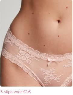 5 slips voor €16 bij Hunkemöller