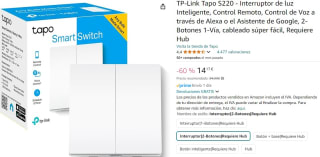 Interruptor de luz Inteligente marca TP-Link Tapo S220 por 14,17€