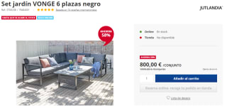 Hasta 60% dto en muebles de jardín