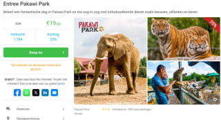 Inkomtickets voor Pakawi Park voor €19,50 via Social Deal