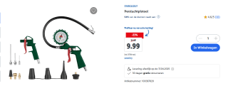 PARKSIDE® Persluchtpistool voor €9,99 in de Lidl webshop