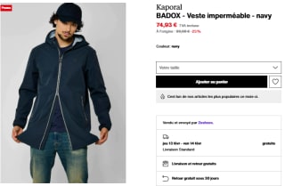 Kaporal BADOX - Veste imperméable - navy à 74,93€