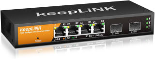 keepLiNK 6-poorts 2.5G Web Managed Smart Switch, 4 x 2.5G Base-T-poorten, 2 x 10G SFP+ voor €22,99 dmv code bij Aliexpress