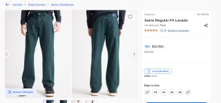 Jeans Regular Fit Lavado por $10.990