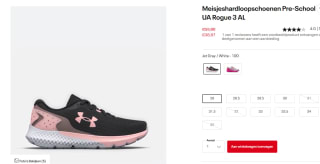 Hardloopschoen Under Armour UA GPS Rogue 3 AL kids schoenen voor €29,23 dmv code bij Under Armour