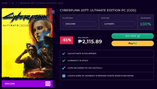 Collect Cyberpunk 2077: Ultimate Edition Inc Base Game + Phantom Liberty Expansion at CDKeys for £27.99