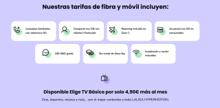 Tarifa Móvil llamadas y GB ilimitados por 14.90€