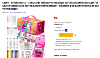 Ophy stiftenset voor €15 bij Bol
