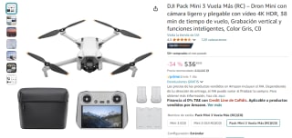 Drone DJI Mini 3 Fly More Combo + DJI RC por 536,40€