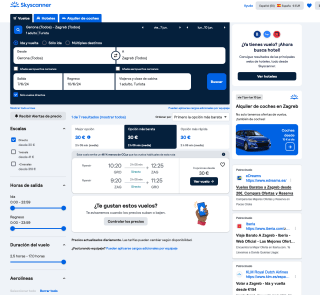 Vuelos ida y vuelta Gerona - Zagreb desde 30€ con Skyscanner
