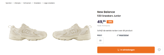 New Balance 530 Sneakers Junior voor €49,95 bij Plutosport