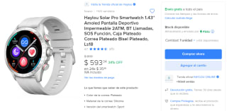 Smartwatch Haylou Solar Pro por $593 en Mercado Libre
