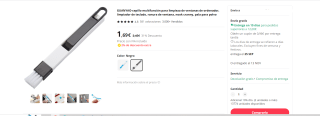 Cepillo multifunción para limpieza de ventanas , teclados... por 1,66€