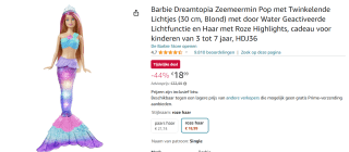 Barbie Dreamtopia Zeemeermin Pop voor €18,99 bij Amazon