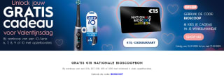 Gratis nationale bioscoopbon t.w.v. €15 bij aankoop van een iO tandenborstel bij OralB