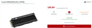 Corsair MP600 PRO LPX, 2 TB SSD voor €199,99 bij Alternate