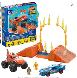 Mega Construx Hot Wheels Monster Trucks Pista Tiger Shark Coches con accesorios por 14,30€